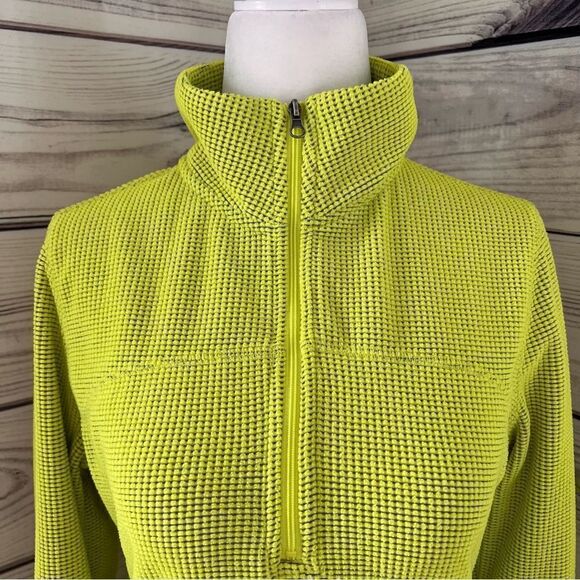Tek Gear Bright Yellow-Green Quarter Zip Pullover - Picture 5 of 9